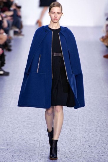 Chloe Fall 2014 RTW Oversized blue coat