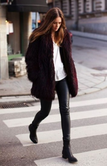 Furry oversized coat