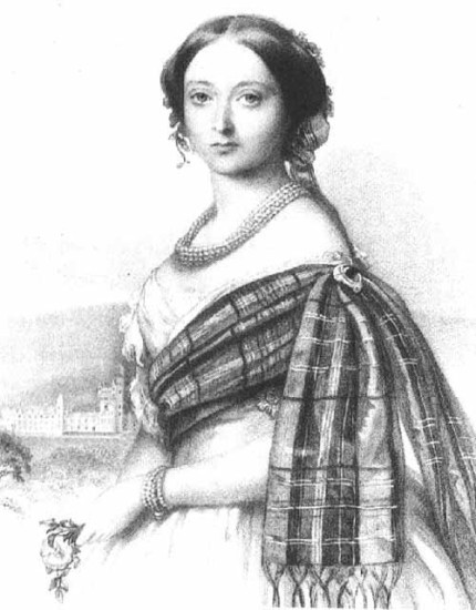ueen Victoria wearing Tartan