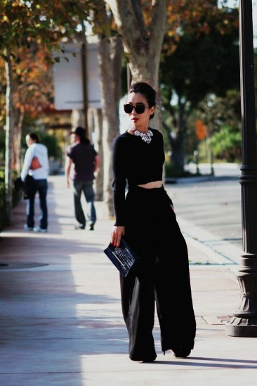 Mysterious-Black-Cropped-Top-and-Wide-Leg-Pants-Hallie-Daily