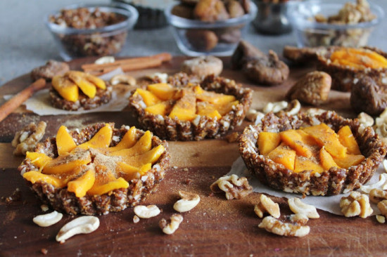 Coconut Mango Tarts With Figs, Walnuts and Cinnamon