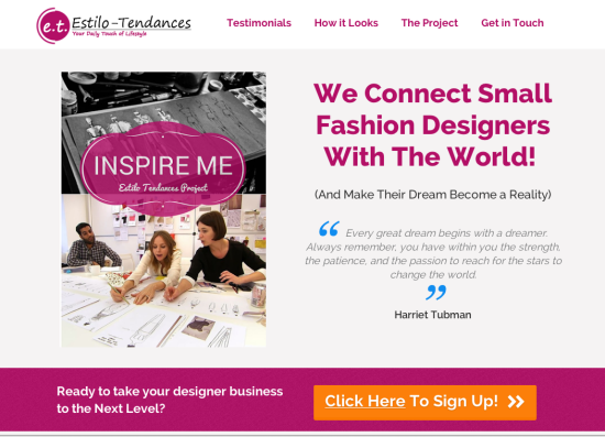 Inspire-me-project-printscreen