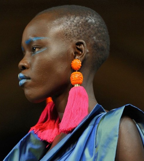 Vivienne Westwood Neon Tassel Runway Earrings