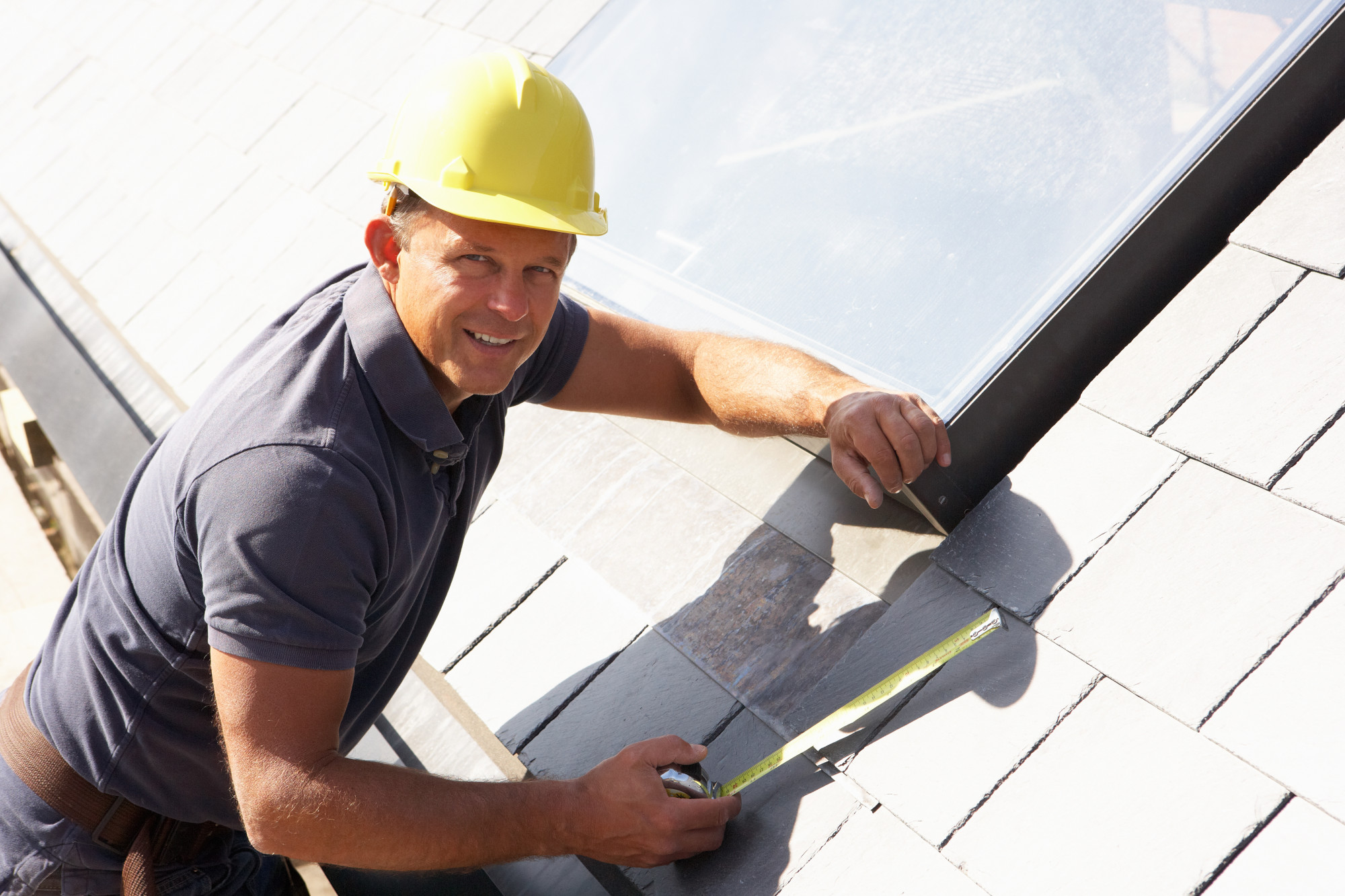 Person Conducting Roofing Repair Estimates